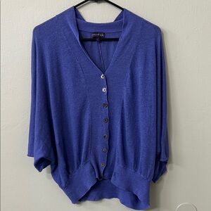 Long Tall Sally Button Front Sweater Top Sz L